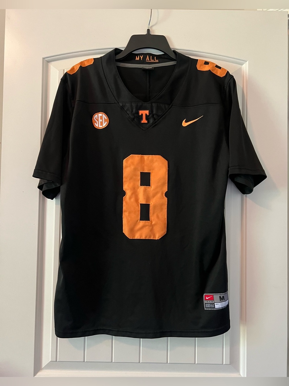 Nike Tennessee Volunteers Iamaleava #8 Football Jersey Black/Orange Men’s Medium